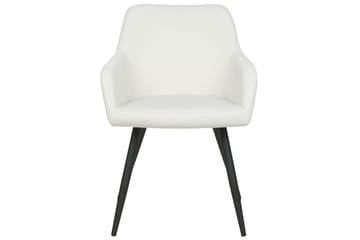 Set med 2 matstolar Casmalia - Vit, Svart - Möbler - Fåtölj & stolar - Matstol & köksstol