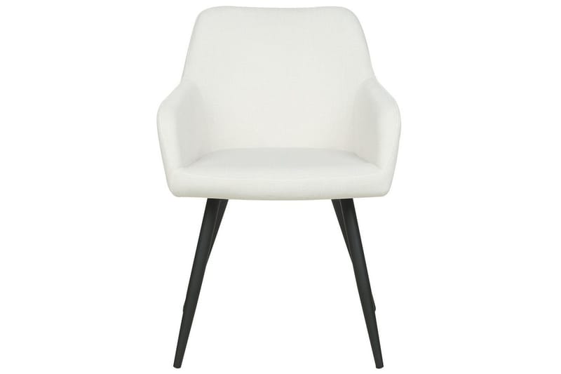 Set med 2 matstolar Casmalia - Vit, Svart - Möbler - Fåtölj & stolar - Matstol & köksstol