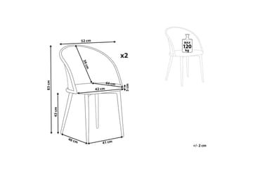Set med 2 matstolar Cornell - Grönt, svart, ljust trä - Möbler - Fåtölj & stolar - Matstol & köksstol