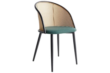 Set med 2 matstolar Cornell - Grönt, svart, ljust trä - Möbler - Fåtölj & stolar - Matstol & köksstol