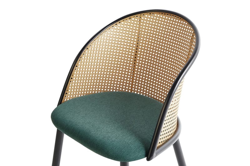 Set med 2 matstolar Cornell - Grönt, svart, ljust trä - Möbler - Fåtölj & stolar - Matstol & köksstol