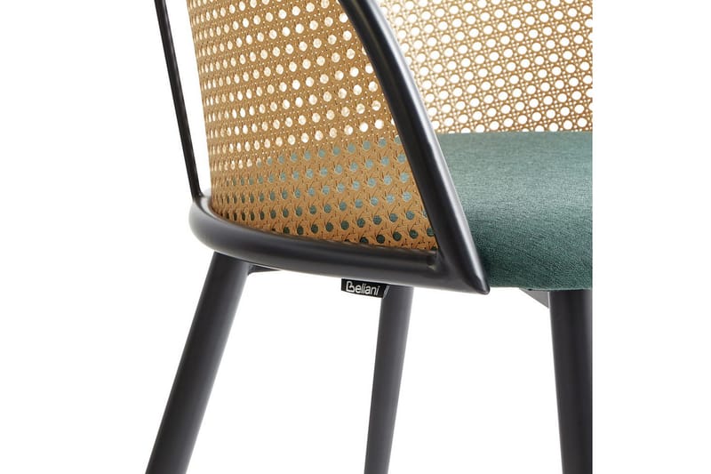 Set med 2 matstolar Cornell - Grönt, svart, ljust trä - Möbler - Fåtölj & stolar - Matstol & köksstol