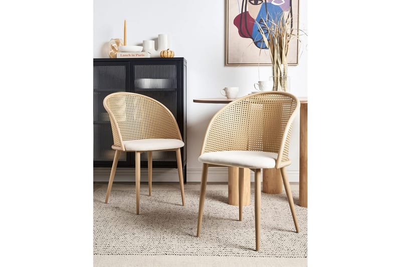 Set med 2 matstolar Cornell - Ljus trä, beige - Möbler - Fåtölj & stolar - Matstol & köksstol