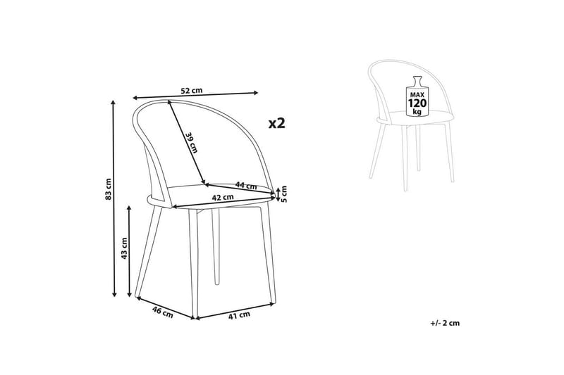 Set med 2 matstolar Cornell - Svart, beige, ljust trä - Möbler - Fåtölj & stolar - Matstol & köksstol