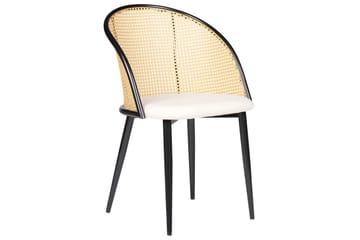 Set med 2 matstolar Cornell - Svart, beige, ljust trä - Möbler - Fåtölj & stolar - Matstol & köksstol