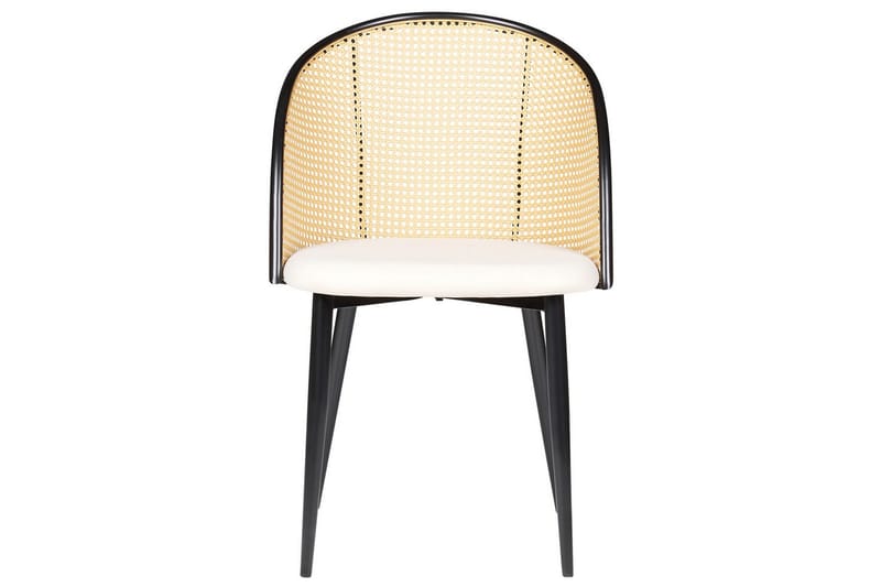 Set med 2 matstolar Cornell - Svart, beige, ljust trä - Möbler - Fåtölj & stolar - Matstol & köksstol