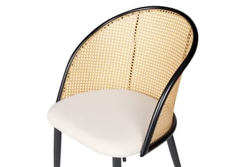Set med 2 matstolar Cornell - Svart, beige, ljust trä - Möbler - Fåtölj & stolar - Matstol & köksstol