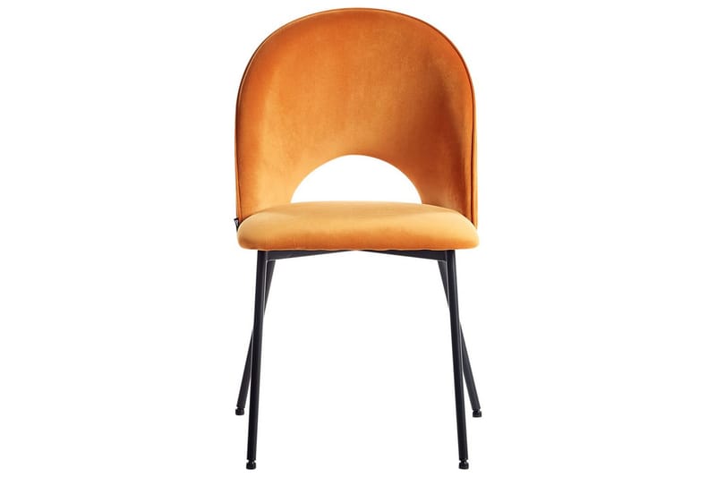 Set med 2 matstolar Covelo - Orange, svart - Möbler - Fåtölj & stolar - Matstol & köksstol