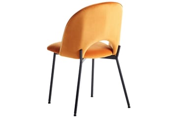 Set med 2 matstolar Covelo - Orange, svart - Möbler - Fåtölj & stolar - Matstol & köksstol