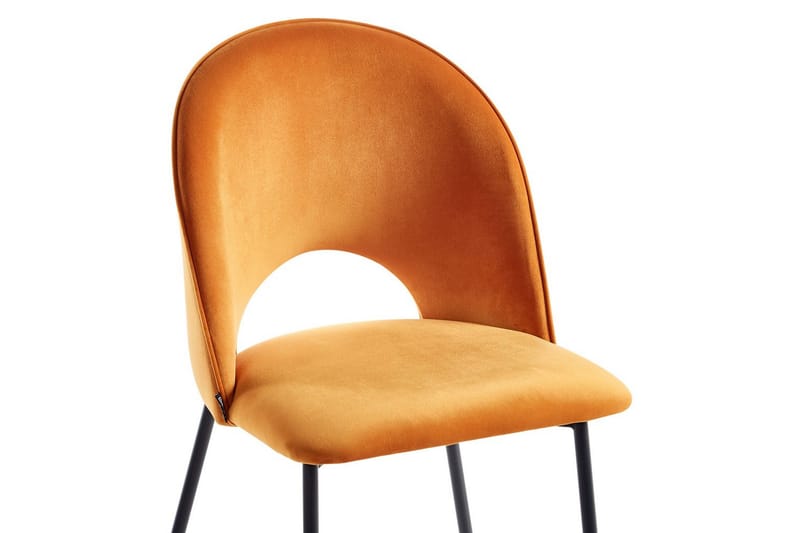Set med 2 matstolar Covelo - Orange, svart - Möbler - Fåtölj & stolar - Matstol & köksstol