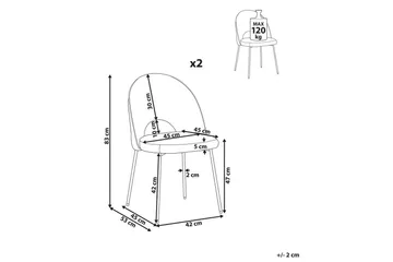 Set med 2 matstolar Covelo - Svart - Möbler - Fåtölj & stolar - Matstol & köksstol