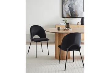 Set med 2 matstolar Covelo - Svart - Möbler - Fåtölj & stolar - Matstol & köksstol