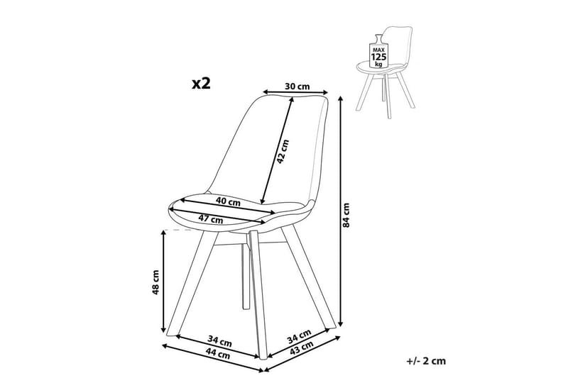 Set med 2 matstolar Dakota ll - Möbler - Fåtölj & stolar - Matstol & köksstol