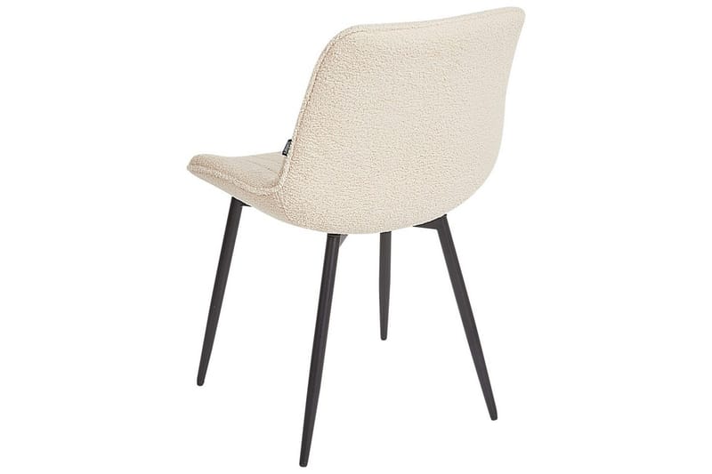 Set med 2 matstolar Dubrovnik - Beige, svart/Bouclé - Möbler - Fåtölj & stolar - Matstol & köksstol