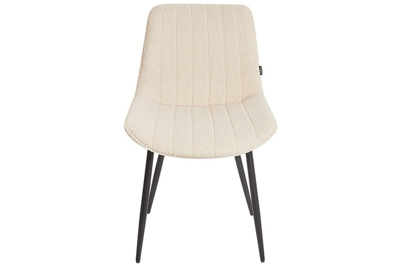 Set med 2 matstolar Dubrovnik - Beige, svart/Bouclé - Möbler - Fåtölj & stolar - Matstol & köksstol