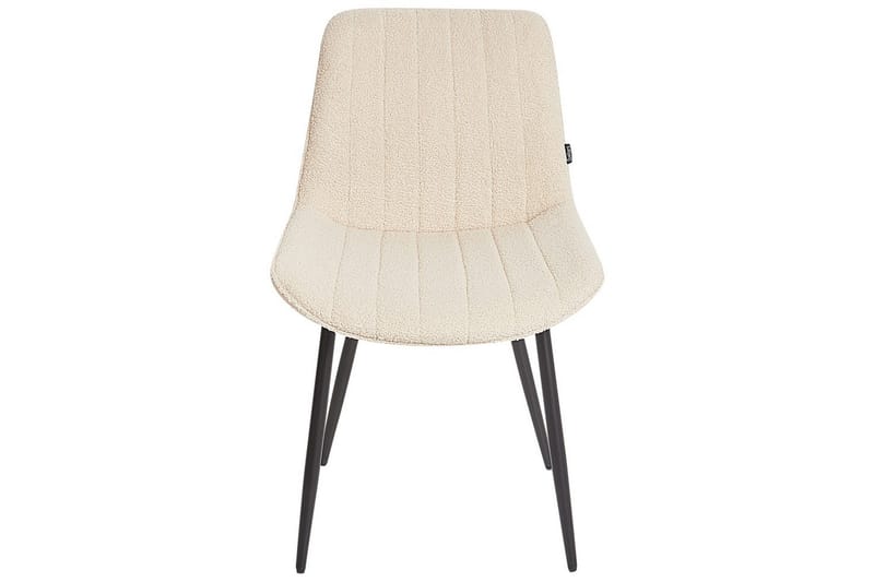Set med 2 matstolar Dubrovnik - Beige, svart/Bouclé - Möbler - Fåtölj & stolar - Matstol & köksstol