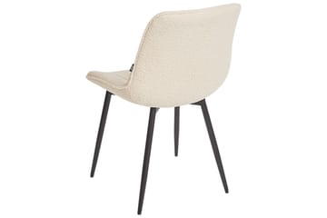 Set med 2 matstolar Dubrovnik - Beige, svart/Bouclé - Möbler - Fåtölj & stolar - Matstol & köksstol