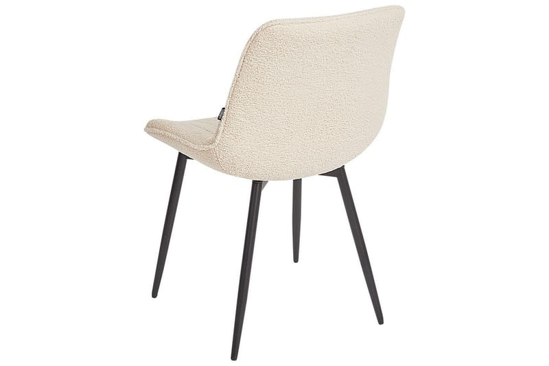 Set med 2 matstolar Dubrovnik - Beige, svart/Bouclé - Möbler - Fåtölj & stolar - Matstol & köksstol