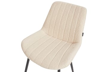 Set med 2 matstolar Dubrovnik - Beige, svart/Bouclé - Möbler - Fåtölj & stolar - Matstol & köksstol