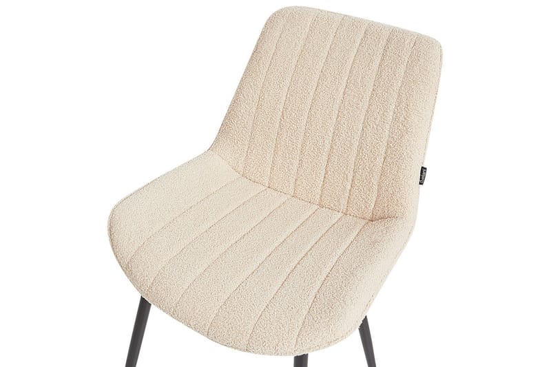 Set med 2 matstolar Dubrovnik - Beige, svart/Bouclé - Möbler - Fåtölj & stolar - Matstol & köksstol
