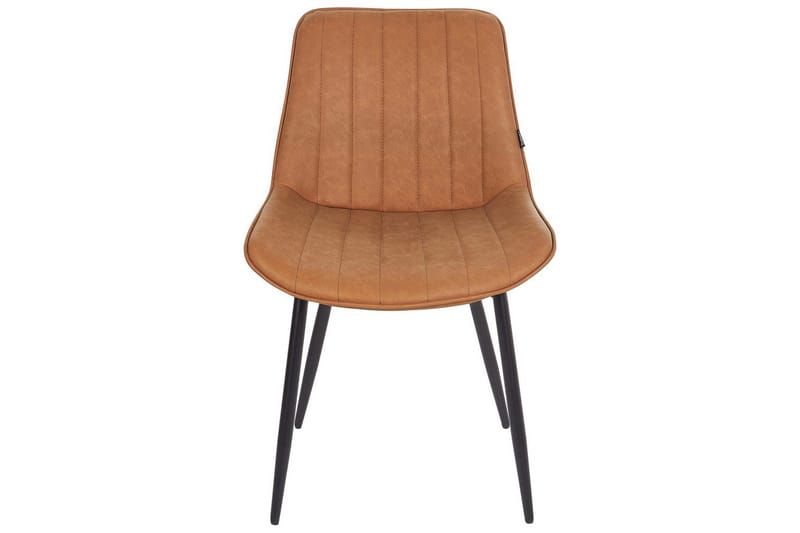 Set med 2 matstolar Dubrovnik - Brun, Svart/Konstläder - Möbler - Fåtölj & stolar - Matstol & köksstol