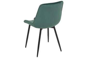 Set med 2 matstolar Dubrovnik - Grön, Svart/Sammet - Möbler - Fåtölj & stolar - Matstol & köksstol
