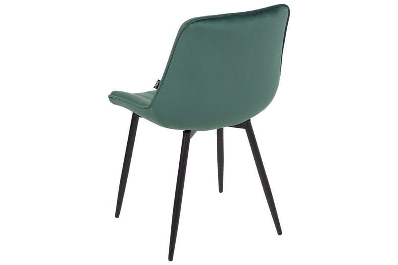 Set med 2 matstolar Dubrovnik - Grön, Svart/Sammet - Möbler - Fåtölj & stolar - Matstol & köksstol