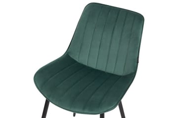 Set med 2 matstolar Dubrovnik - Grön, Svart/Sammet - Möbler - Fåtölj & stolar - Matstol & köksstol