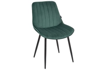 Set med 2 matstolar Dubrovnik - Grön, Svart/Sammet - Möbler - Fåtölj & stolar - Matstol & köksstol