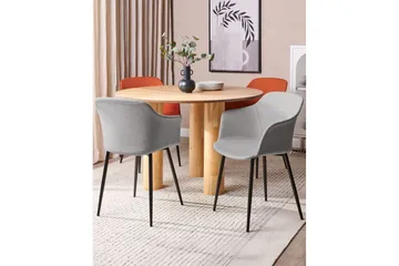 Set med 2 matstolar Elim - Grå, svart - Möbler - Fåtölj & stolar - Matstol & köksstol