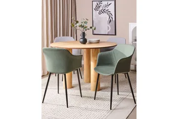 Set med 2 matstolar Elim - Grön, Svart - Möbler - Fåtölj & stolar - Matstol & köksstol