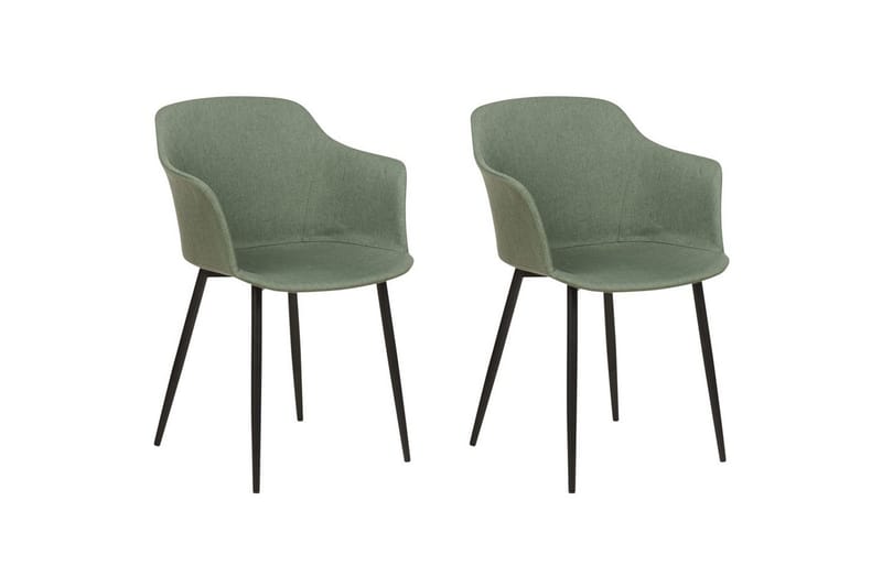 Set med 2 matstolar Elim, Grön, Svart