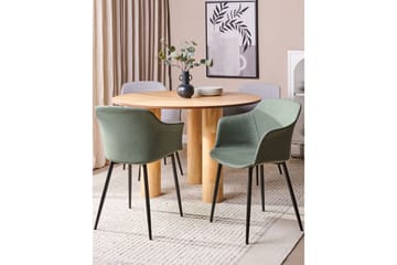 Set med 2 matstolar Elim - Grön, Svart - Möbler - Fåtölj & stolar - Matstol & köksstol