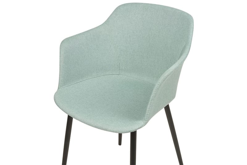Set med 2 matstolar Elim - Mintgrön, Svart - Möbler - Fåtölj & stolar - Matstol & köksstol