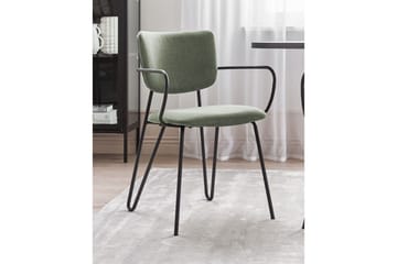 Set med 2 matstolar Elko - Grön, Svart - Möbler - Fåtölj & stolar - Matstol & köksstol