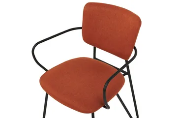 Set med 2 matstolar Elko - Orange, svart - Möbler - Fåtölj & stolar - Matstol & köksstol