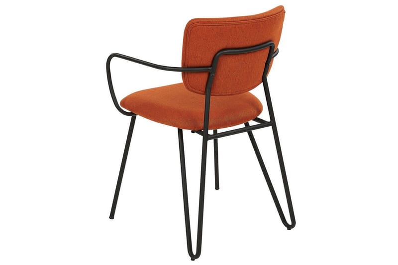 Set med 2 matstolar Elko - Orange, svart - Möbler - Fåtölj & stolar - Matstol & köksstol