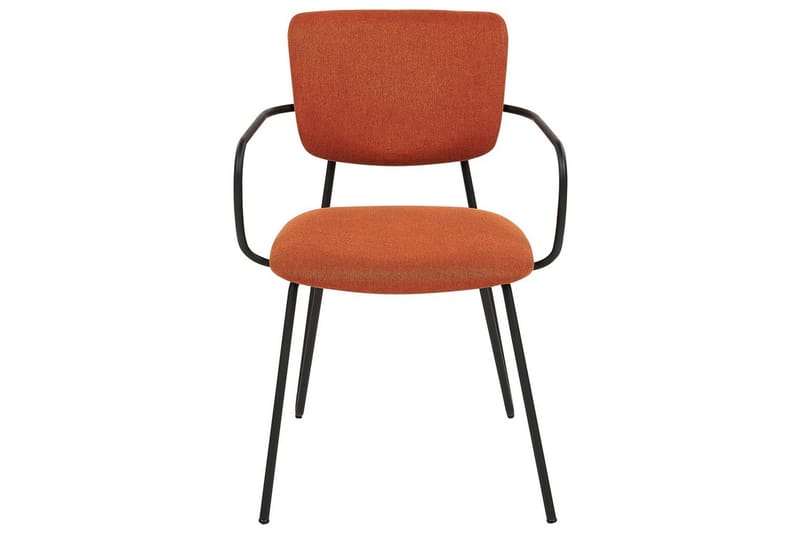 Set med 2 matstolar Elko - Orange, svart - Möbler - Fåtölj & stolar - Matstol & köksstol