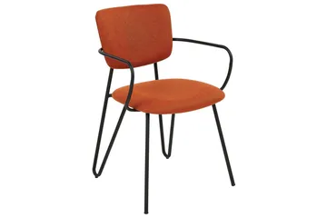 Set med 2 matstolar Elko - Orange, svart - Möbler - Fåtölj & stolar - Matstol & köksstol