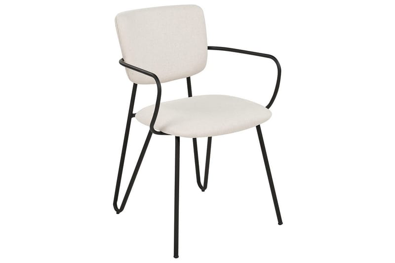 Set med 2 matstolar Elko - Vit, Svart - Möbler - Fåtölj & stolar - Matstol & köksstol