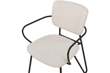 Set med 2 matstolar Elko - Vit, Svart - Möbler - Fåtölj & stolar - Matstol & köksstol