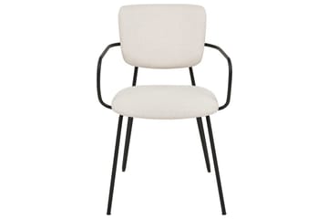 Set med 2 matstolar Elko - Vit, Svart - Möbler - Fåtölj & stolar - Matstol & köksstol