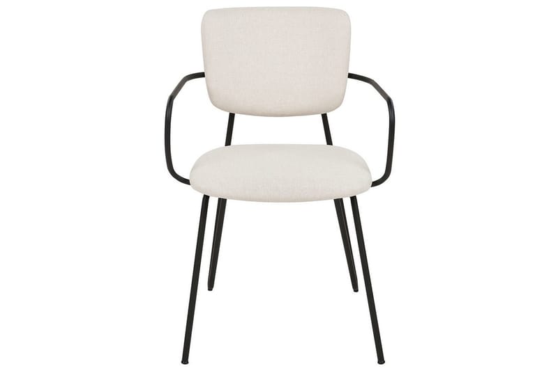Set med 2 matstolar Elko - Vit, Svart - Möbler - Fåtölj & stolar - Matstol & köksstol