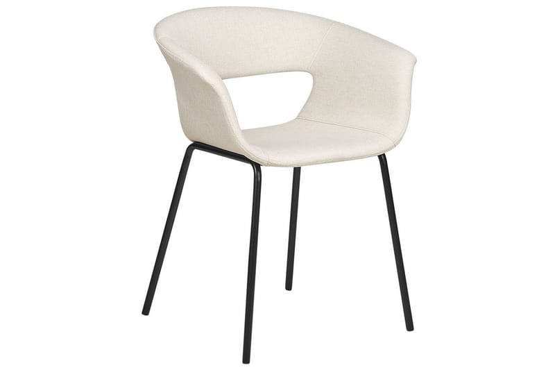 Set med 2 matstolar Elma - Beige, svart - Möbler - Fåtölj & stolar - Matstol & köksstol