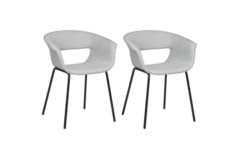 Set med 2 matstolar Elma, Grå, svart