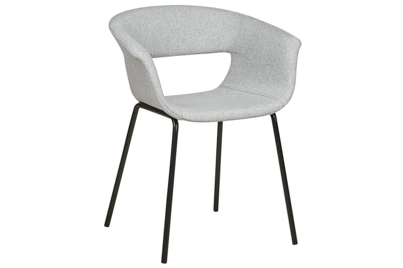 Set med 2 matstolar Elma - Grå, svart - Möbler - Fåtölj & stolar - Matstol & köksstol