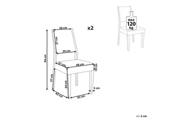 Set med 2 matstolar Elmira - Möbler - Fåtölj & stolar - Matstol & köksstol