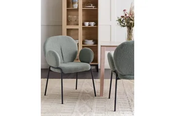 Set med 2 matstolar Ely - Grön, Svart - Möbler - Fåtölj & stolar - Matstol & köksstol