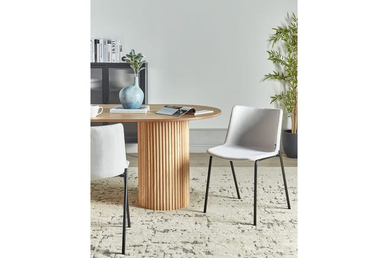 Set med 2 matstolar Esbon - Grå, svart - Möbler - Fåtölj & stolar - Matstol & köksstol