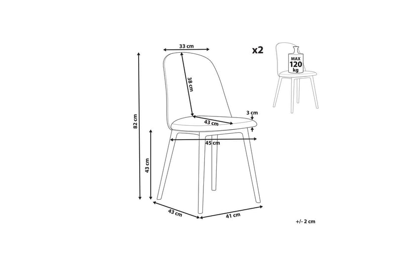 Set med 2 matstolar Fomby - Möbler - Fåtölj & stolar - Matstol & köksstol
